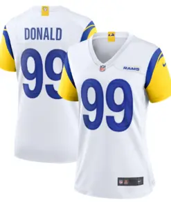 Alternative view of Aaron Donald Los Angeles Rams Nike Women's Alternate Player Game Jersey - White