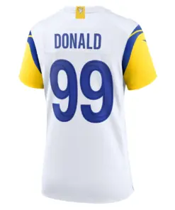 Aaron Donald Los Angeles Rams Nike Women's Alternate Player Game Jersey - White - Image 4