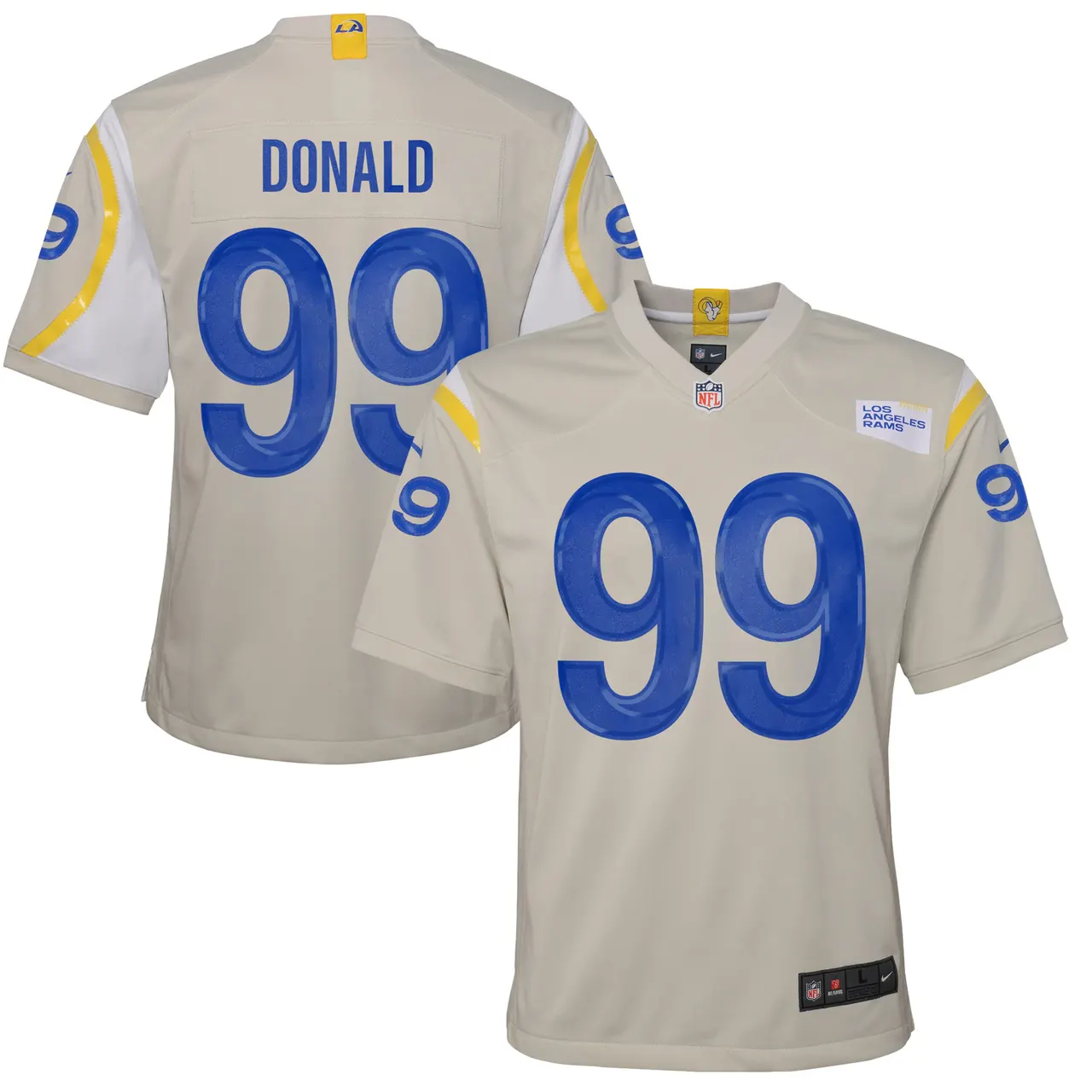 Aaron Donald Los Angeles Rams Nike Youth Alternate Game Jersey - White - Image 13
