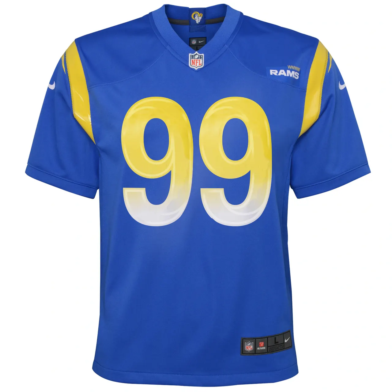 Aaron Donald Los Angeles Rams Nike Youth Alternate Game Jersey - White - Image 9