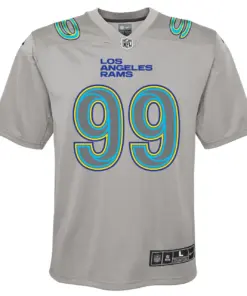 Aaron Donald Los Angeles Rams Nike Youth Atmosphere Game Jersey - Gray - Image 3