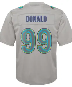 Aaron Donald Los Angeles Rams Nike Youth Atmosphere Game Jersey - Gray - Image 4