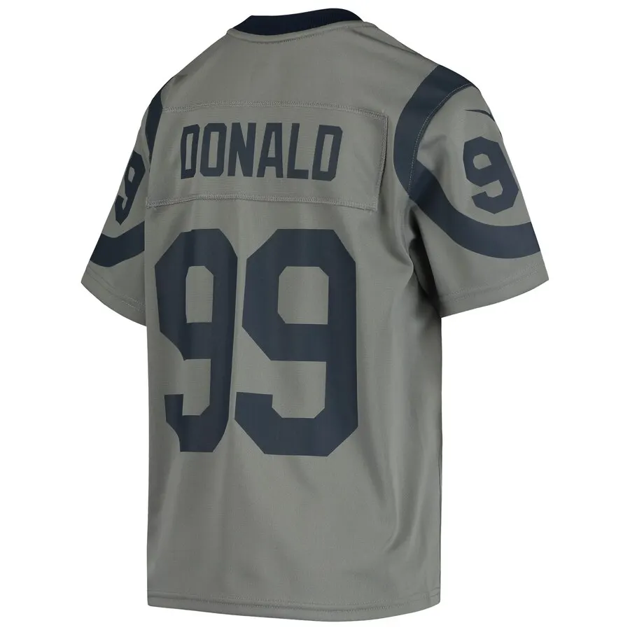 Aaron Donald Los Angeles Rams Nike Youth Inverted Game Jersey - Gray - Image 3