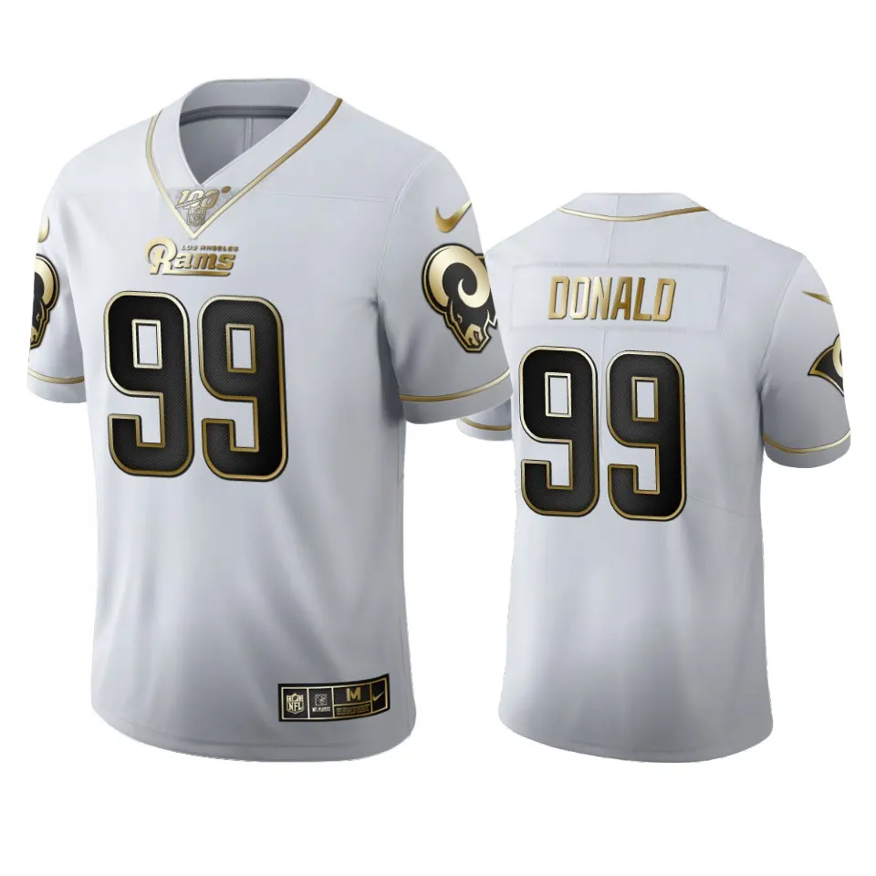 Aaron Donald Los Angeles Rams Nike 100th Season Golden Edition Jersey - White