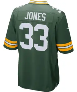 Aaron Jones Green Bay Packers Nike Game Player Jersey - White - Image 7