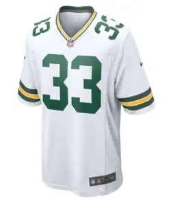 Aaron Jones Green Bay Packers Nike Game Player Jersey - White - Image 3
