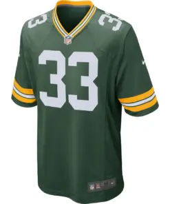 Aaron Jones Green Bay Packers Nike Game Player Jersey - White - Image 6