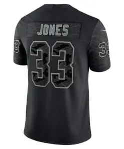 Aaron Jones Green Bay Packers Nike RFLCTV Limited Jersey - Black - Image 6