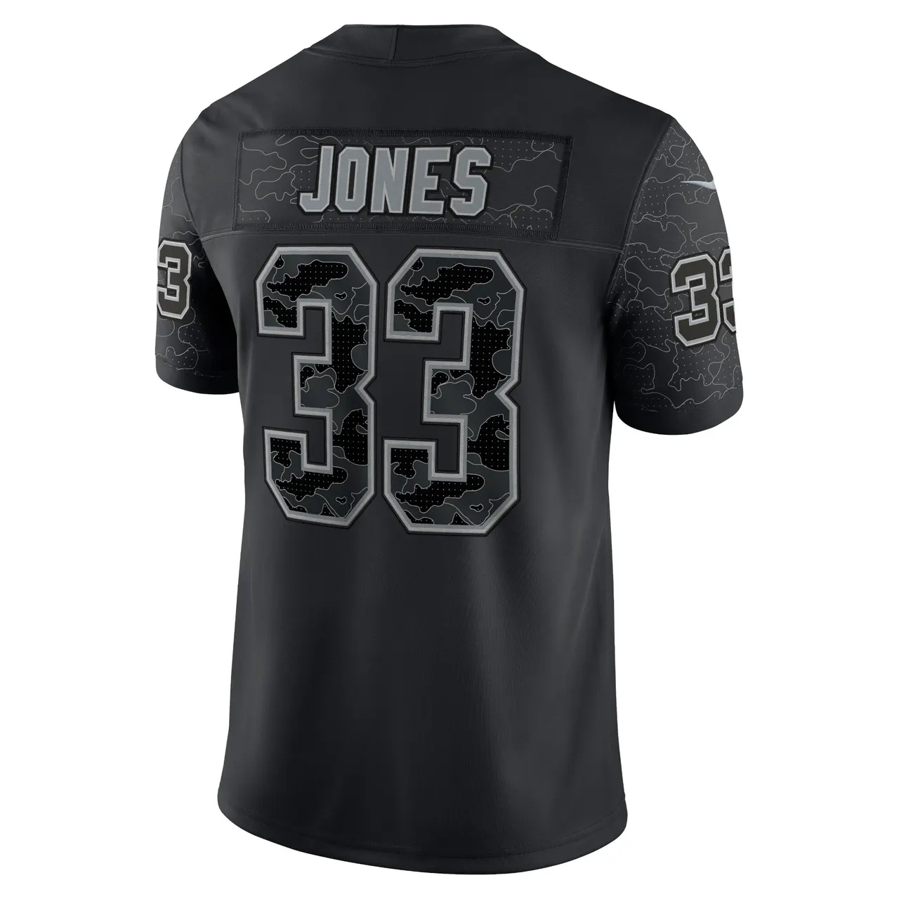 Aaron Jones Green Bay Packers Nike RFLCTV Limited Jersey - Black - Image 6