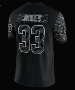 Aaron Jones Green Bay Packers Nike RFLCTV Limited Jersey - Black - Image 7