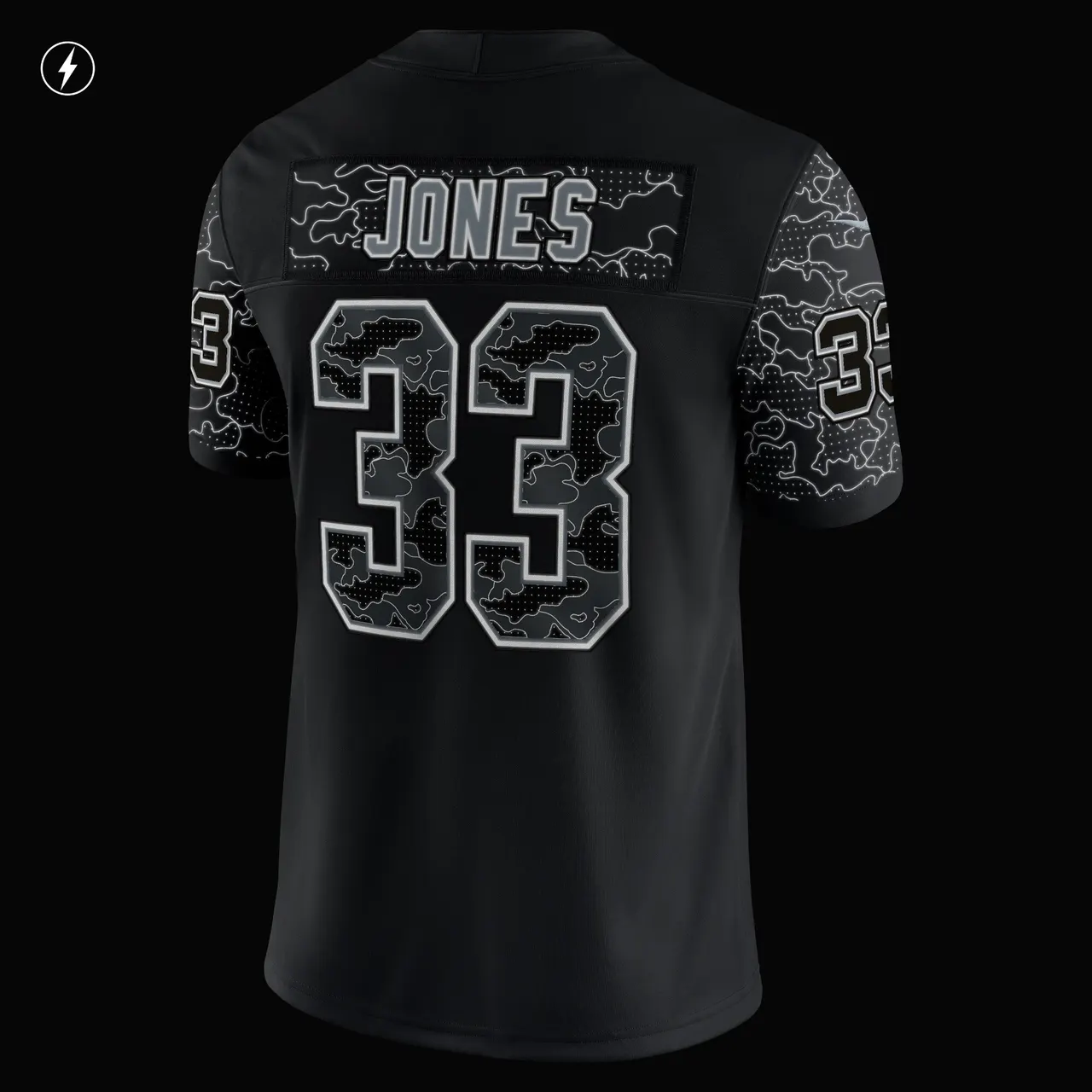 Aaron Jones Green Bay Packers Nike RFLCTV Limited Jersey - Black - Image 7