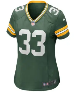 Aaron Jones Green Bay Packers Nike Women's Game Jersey - Kelly Green - Image 3