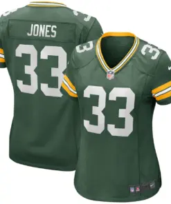 Alternative view of Aaron Jones Green Bay Packers Nike Women's Game Jersey - Kelly Green