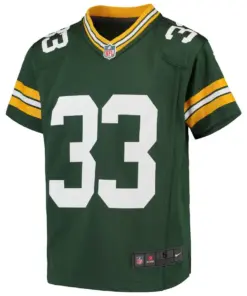 Aaron Jones Green Bay Packers Nike Youth Game Jersey - Kelly Green - Image 2