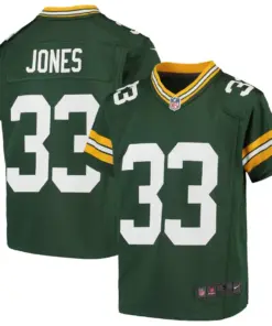 Aaron Jones Green Bay Packers Nike Youth Game Jersey - Kelly Green