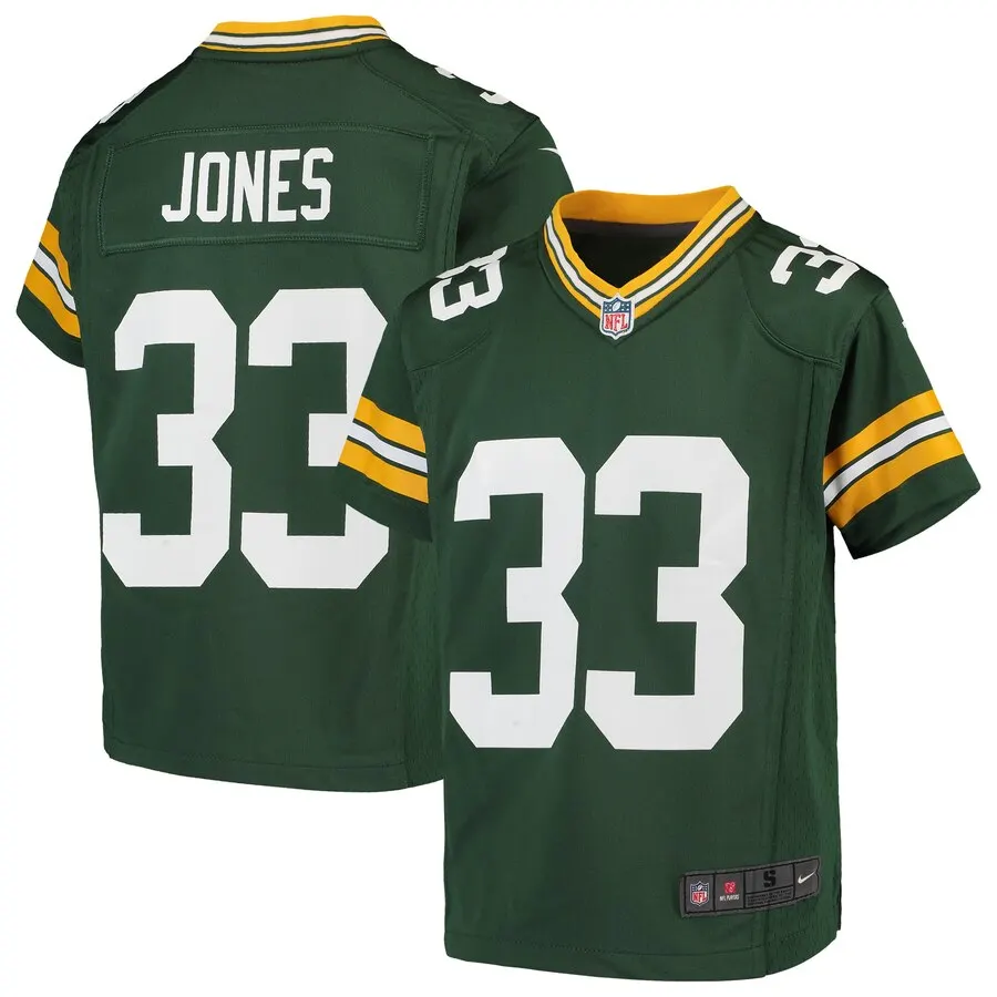 Aaron Jones Green Bay Packers Nike Youth Game Jersey - Kelly Green