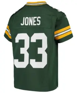 Aaron Jones Green Bay Packers Nike Youth Game Jersey - Kelly Green - Image 3