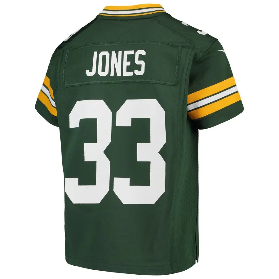 Aaron Jones Green Bay Packers Nike Youth Game Jersey - Kelly Green - Image 3