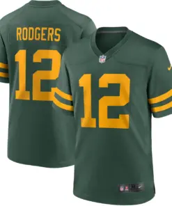 Aaron Rodgers Green Bay Packers Nike Alternate Game Player Jersey - Kelly Green