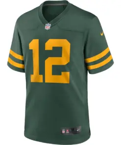 Aaron Rodgers Green Bay Packers Nike Alternate Game Player Jersey - Kelly Green - Image 3