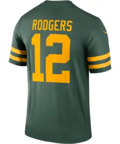 Aaron Rodgers Green Bay Packers Nike Alternate Legend Player Jersey - Kelly Green - Image 4