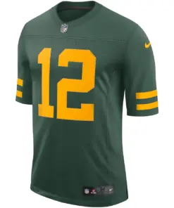 Aaron Rodgers Green Bay Packers Nike Alternate Vapor Limited Player Jersey - Kelly Green - Image 3