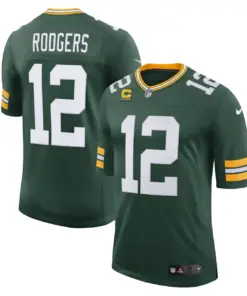 Aaron Rodgers Green Bay Packers Nike Captain Vapor Limited Jersey - Kelly Green