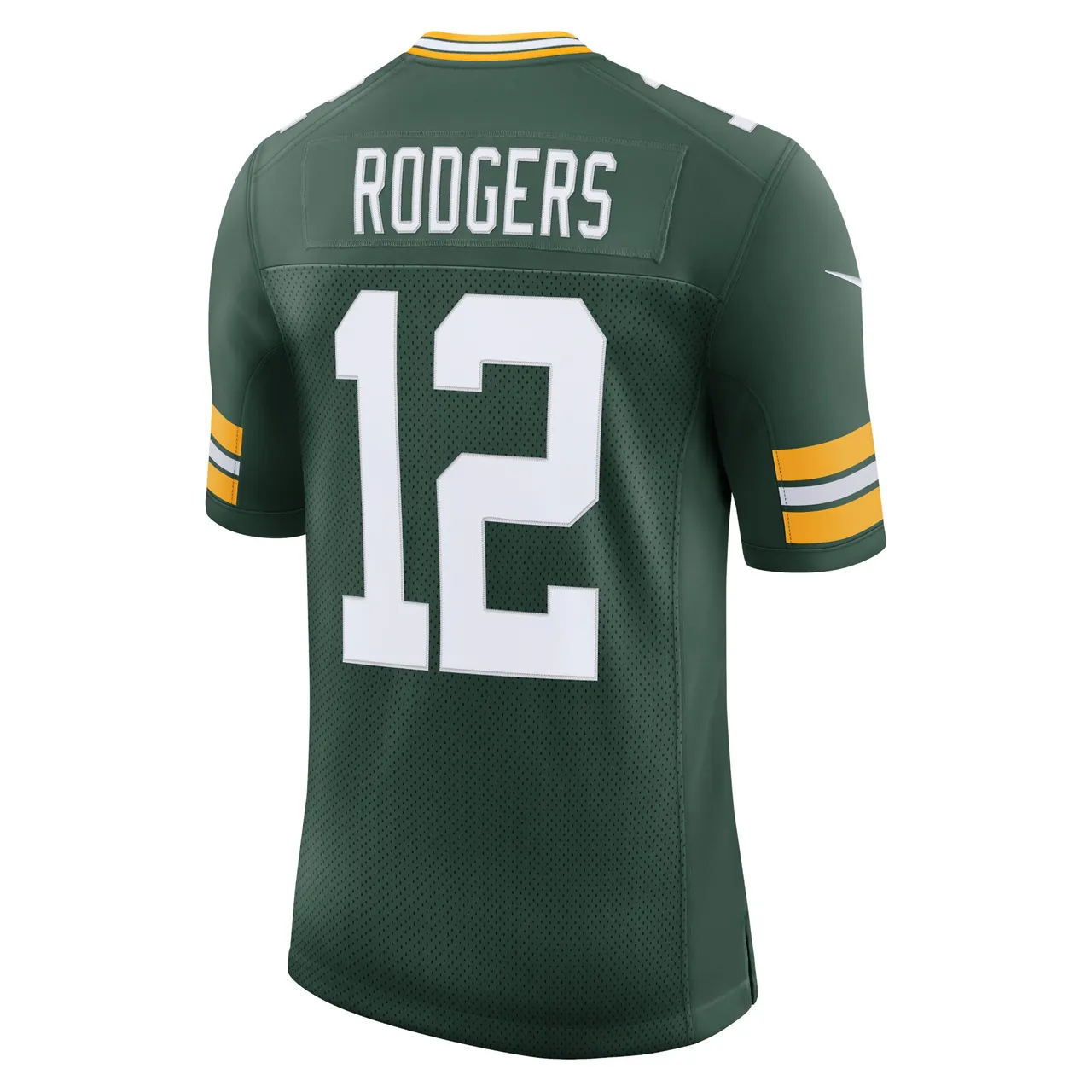 Aaron Rodgers Green Bay Packers Nike Captain Vapor Limited Jersey - Kelly Green - Image 4