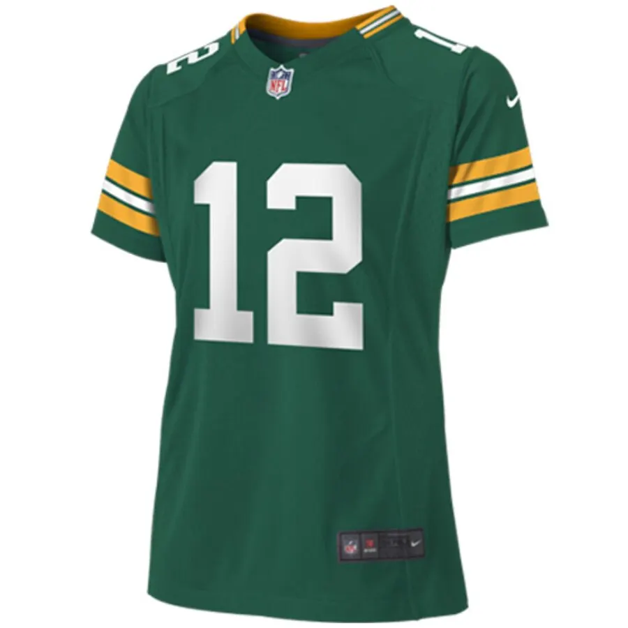 Aaron Rodgers Green Bay Packers Nike Girls Youth Game Jersey - Kelly Green - Image 2