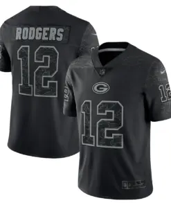 Aaron Rodgers Green Bay Packers Nike RFLCTV Limited Jersey - Black