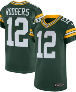 Alternative view of Aaron Rodgers Green Bay Packers Nike Vapor Elite Jersey - Kelly Green