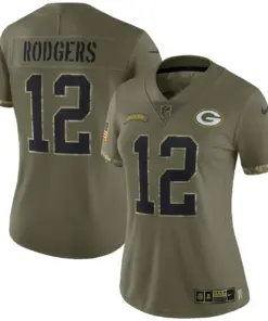 Aaron Rodgers Green Bay Packers Nike Women's 2022 Salute to Service Limited Jersey - Olive
