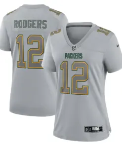 Alternative view of Aaron Rodgers Green Bay Packers Nike Women's Atmosphere Fashion Game Jersey - Gray