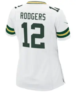 Aaron Rodgers Green Bay Packers Nike Women's Game Jersey - White - Image 3