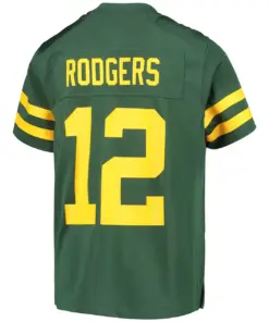 Aaron Rodgers Green Bay Packers Nike Youth Alternate Game Player Jersey - Kelly Green - Image 4
