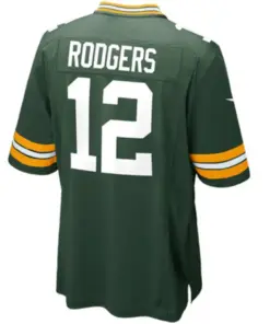 Aaron Rodgers Green Bay Packers Nike Youth Game Jersey - Kelly Green - Image 3