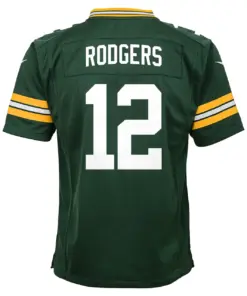Aaron Rodgers Green Bay Packers Nike Youth Game Jersey - Kelly Green - Image 4