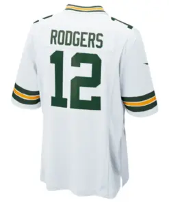 Aaron Rodgers Green Bay Packers Nike Youth Game Jersey - White - Image 3
