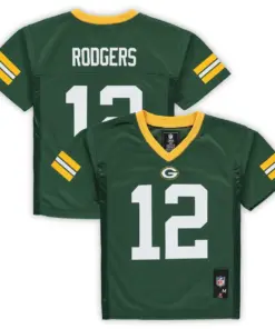 Alternative view of Aaron Rodgers Green Bay Packers Nike Preschool Replica Player Jersey - Kelly Green