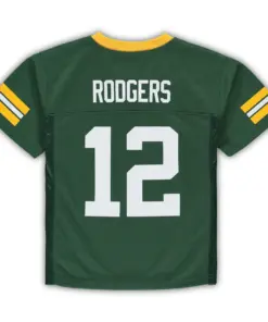 Aaron Rodgers Green Bay Packers Nike Preschool Replica Player Jersey - Kelly Green - Image 4