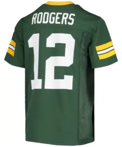 Aaron Rodgers Green Bay Packers Nike Youth Replica Player Jersey - Kelly Green - Image 4