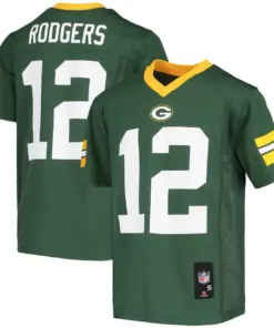 Aaron Rodgers Green Bay Packers Nike Youth Replica Player Jersey - White - Image 11