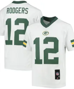 Alternative view of Aaron Rodgers Green Bay Packers Nike Youth Replica Player Jersey - White