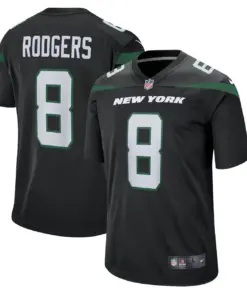 Alternative view of Aaron Rodgers New York Jets Nike Game Jersey - Black
