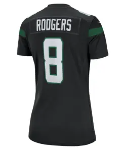 Aaron Rodgers New York Jets Nike Women's Game Jersey - Gotham Green - Image 7