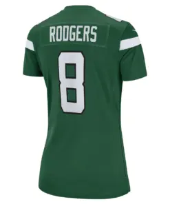 Aaron Rodgers New York Jets Nike Women's Game Jersey - Gotham Green - Image 4