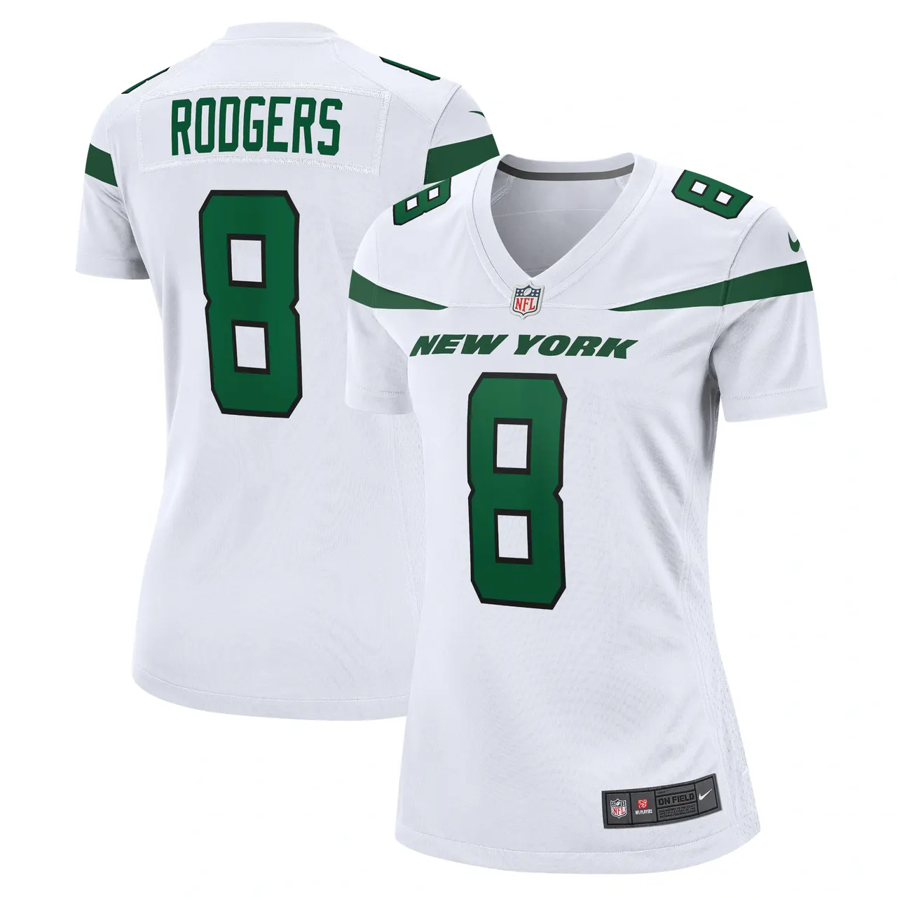 Aaron Rodgers New York Jets Nike Women's Game Jersey - White - Image 2