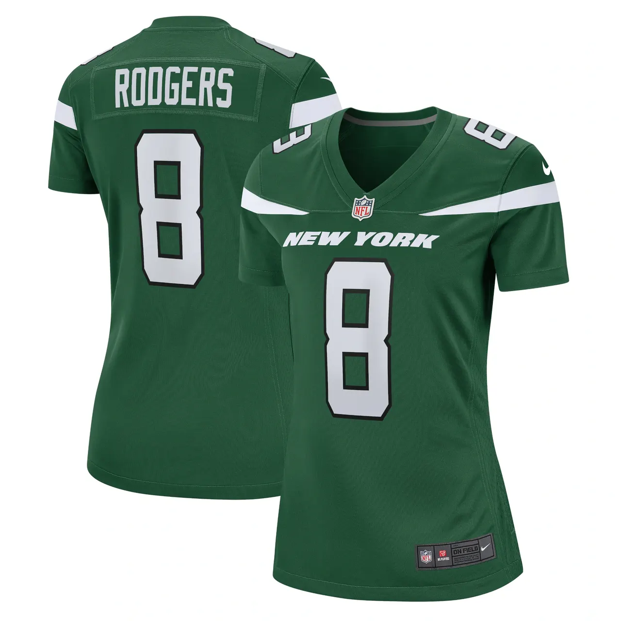 Aaron Rodgers New York Jets Nike Women's Game Jersey - White - Image 20