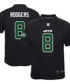 Aaron Rodgers New York Jets Nike Youth Fashion Game Jersey - Black