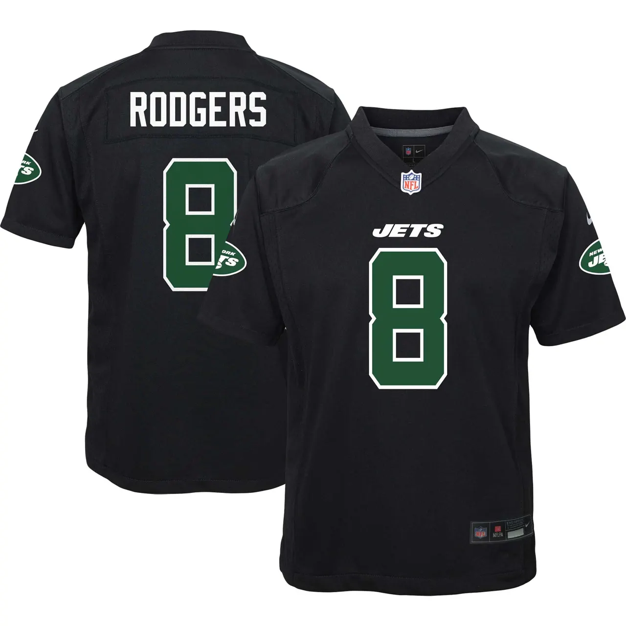 Aaron Rodgers New York Jets Nike Youth Game Jersey - Gotham Green - Image 10